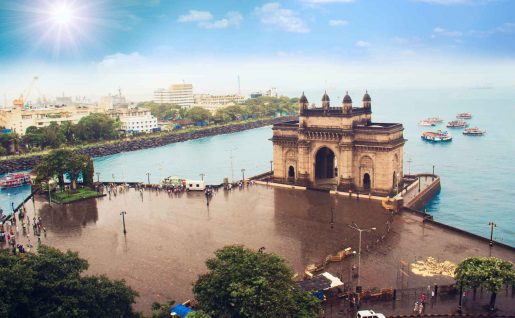 Vu aérienne, Porte de l'Inde, Bombay, Inde