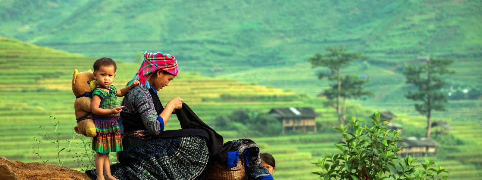 Famille Hmong, Laos
