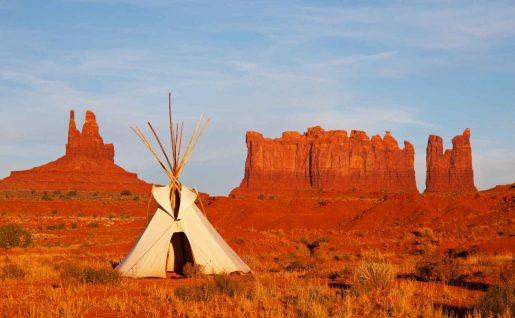 Tent in Monument valley, Utah, USA