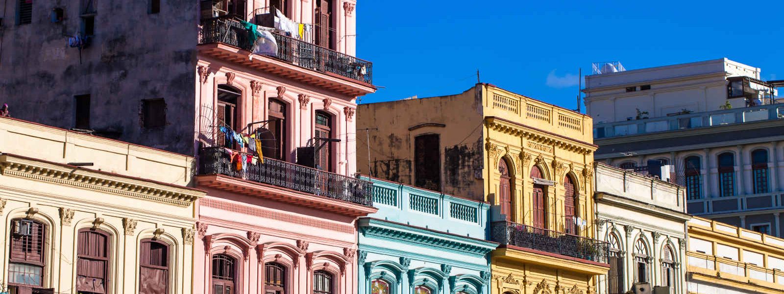Façades d'immeubles, La Havane, Cuba