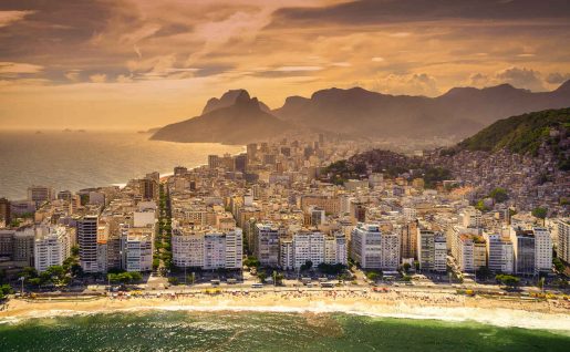 Front de mer, plage de Copacabana, Rio de Janeiro, Brésil