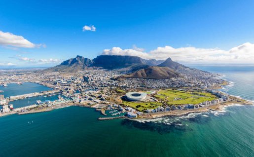 Vue aérienne, Cape Town, Afrique du Sud