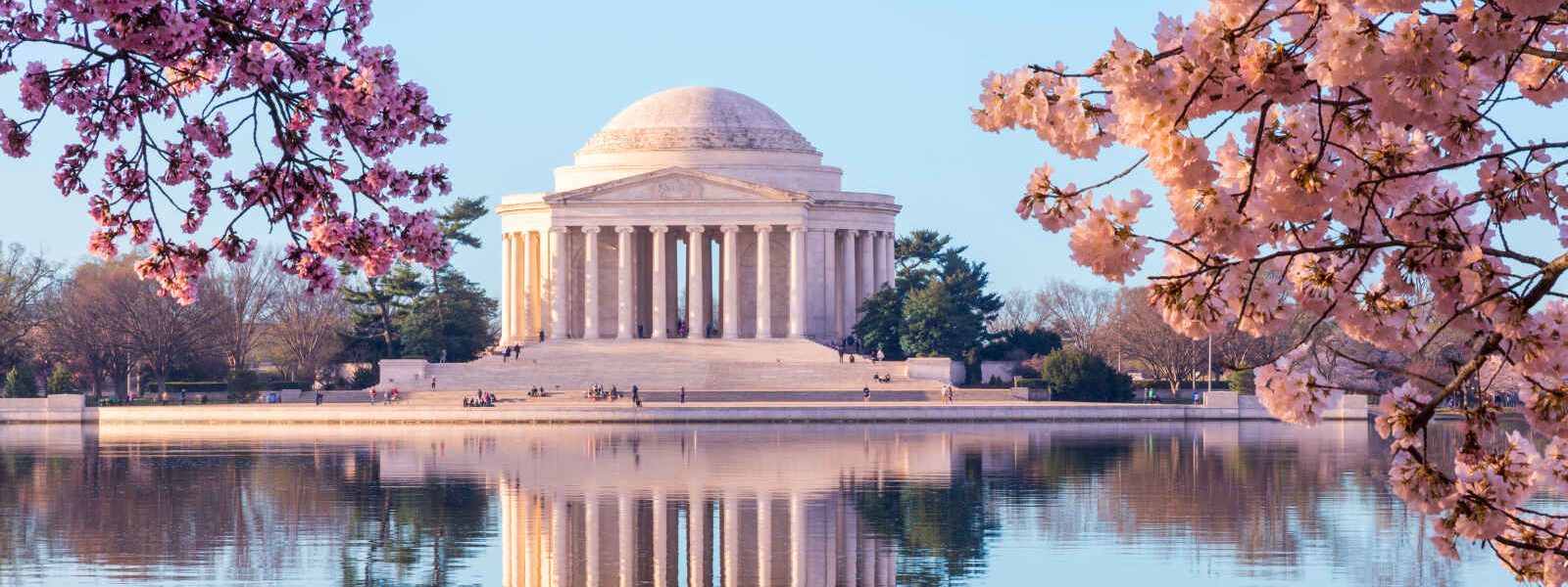 Mémorial de Jefferson et le bassin de la Vasière, Washington DC, Etats Unis