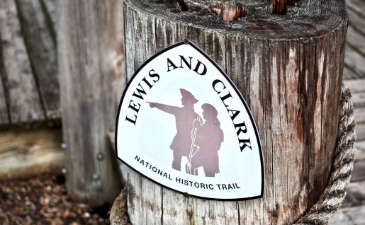 Lewis et Clark national historic trail, St. Charles, Missouri, USA