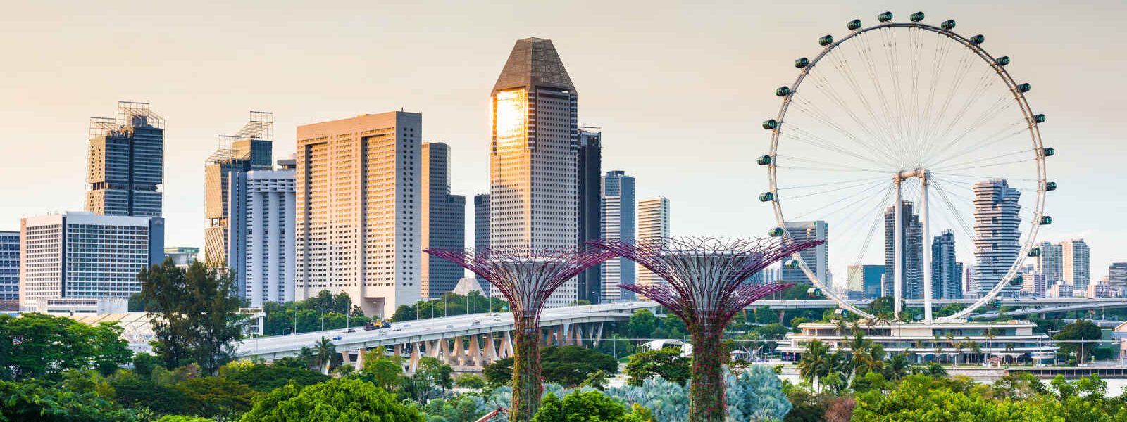 Vue sur la ligne d'horizon de Singapour