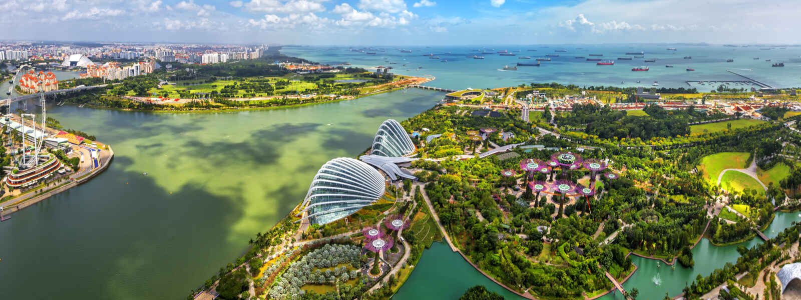 Vue aérienne sur Singapour