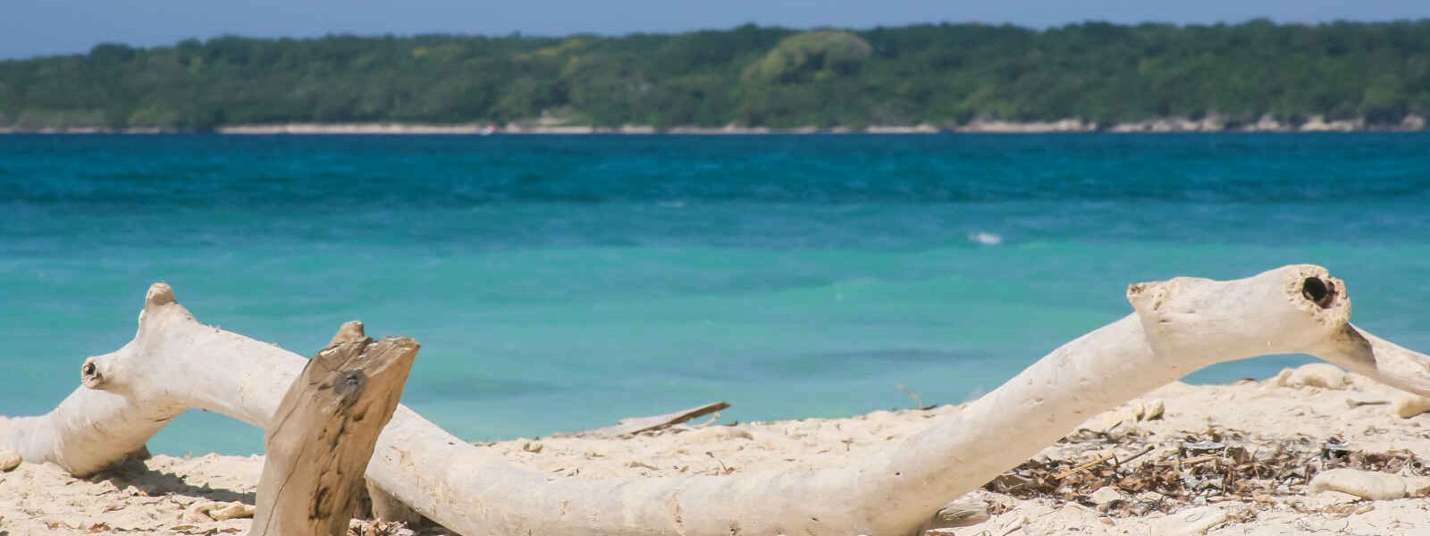 Plage sur l'île Baru, Baie de Cholon, Carthagène des Indes, Colombie