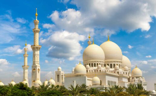 Vue d'ensemble, Mosquée Sheikh Zayed, Abou Dhabi, Emirats Arabes Unis