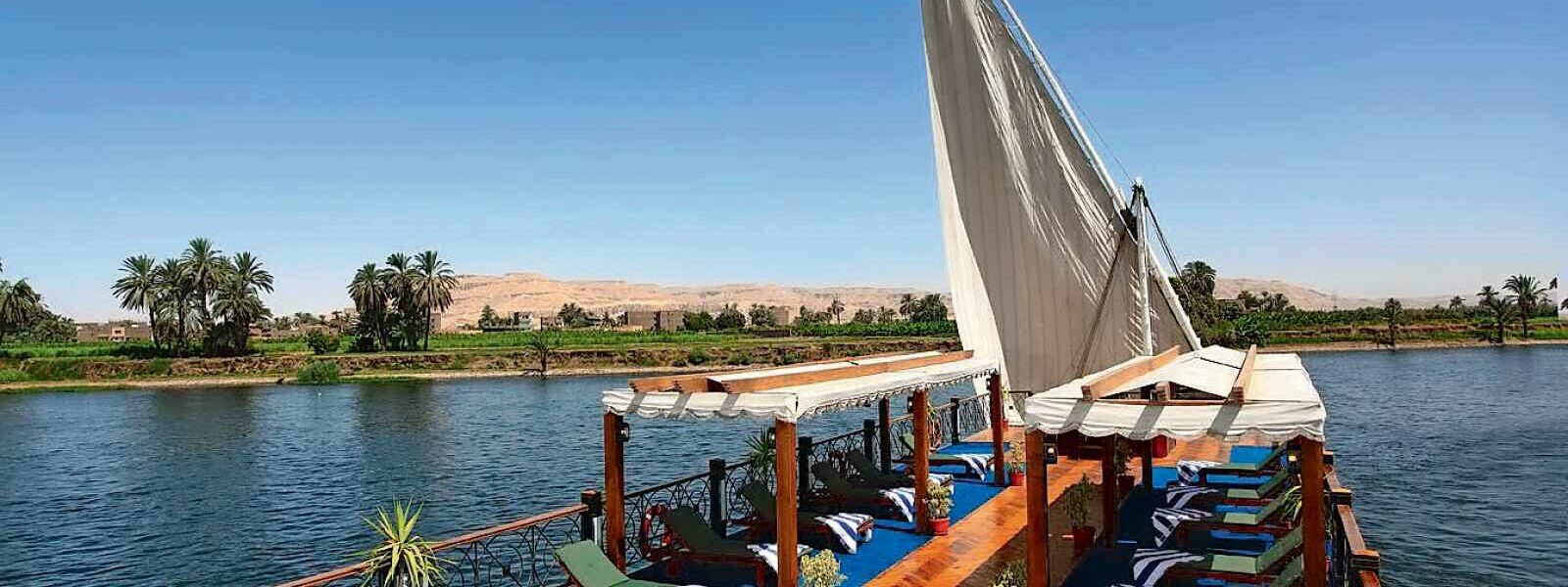 Pont supérieur, dahabeya Merit, Egypte