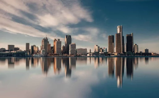 Skyline de Detroit, Michigan, USA