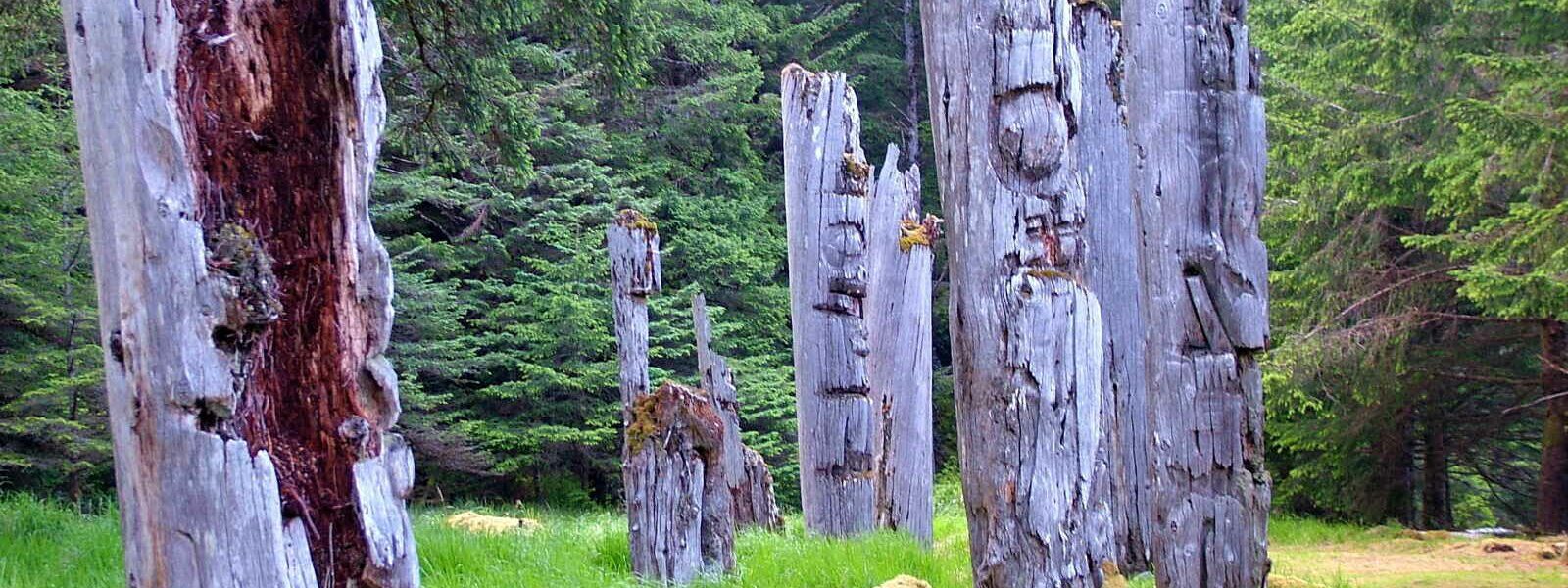 Totem, Iles Haida Gwaii, Colombie Britannique, Canada