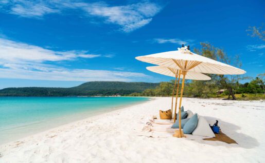 Plage, Koh Rong, Île à Sihanoukville, Cambodge
