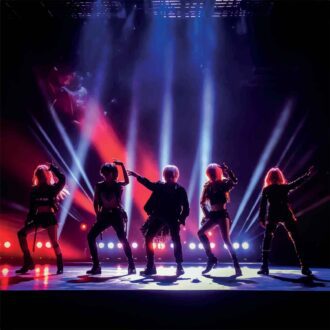 Silhouette idole de k-pop sur scène