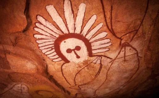 Peinture rupestre aborigène, plateau de Kimberley, Australie