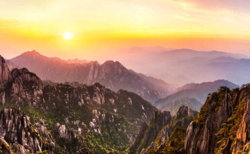Montagnes du Huangshan, province de l'Anhui, Chine