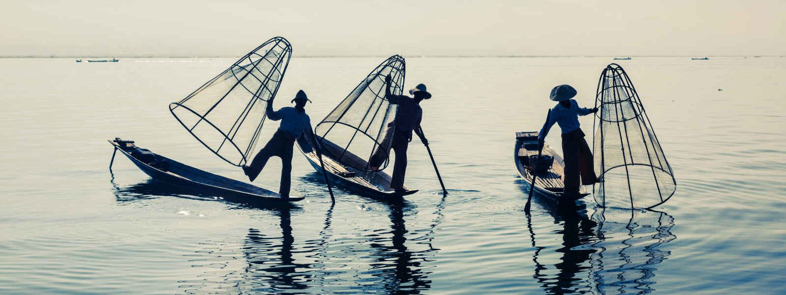 Birman fisherman au Lac Inle, Myanmar (Birmanie)