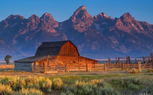 Grange de Moulton Barn, Grand Teton National Park, Wyoming, États-Unis, Amérique du Nord