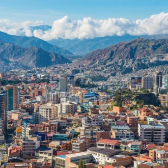 Ville et montagnes, La Paz, Bolivie