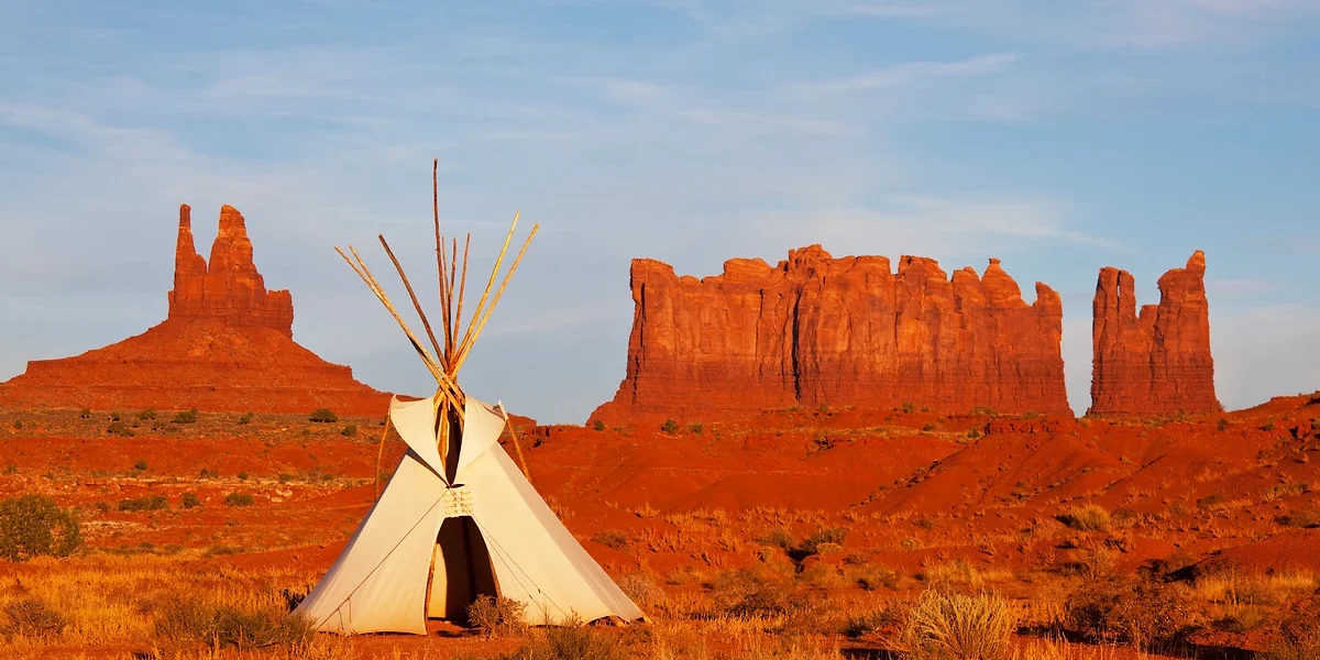 Tent in Monument valley, Utah, USA