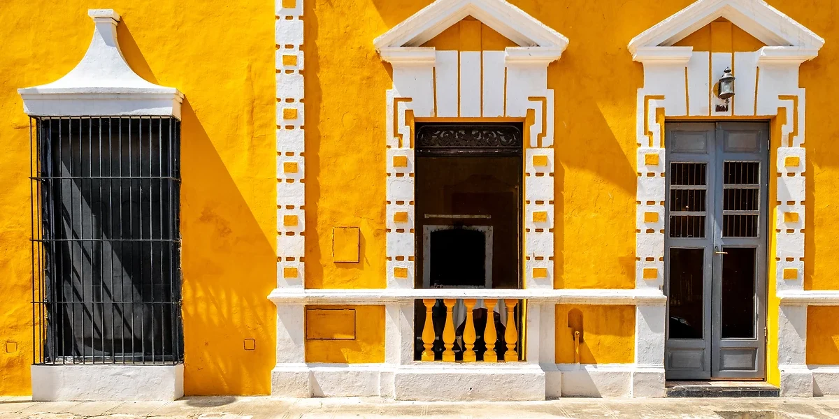 Maison colorée, Izamal, Yucatan, Mexique