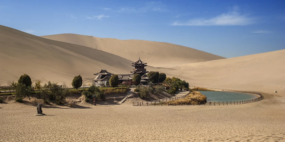 Lac du Croissant de Lune, Dunhuang, Chine
