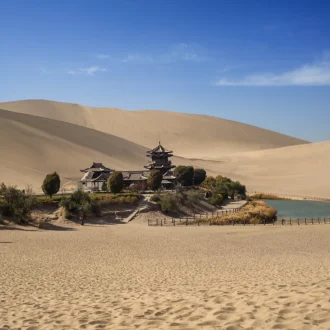 Lac du Croissant de Lune, Dunhuang, Chine