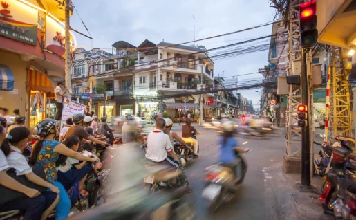 Trafic, Foule, Scooter, Hanoi, Viêtnam