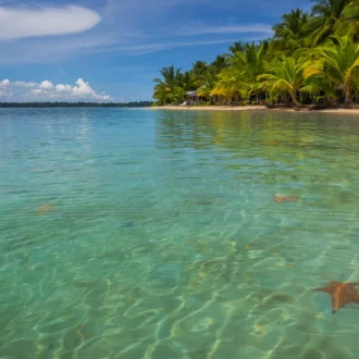 Etoile de mer, plage, Bocas del Toro, Panama