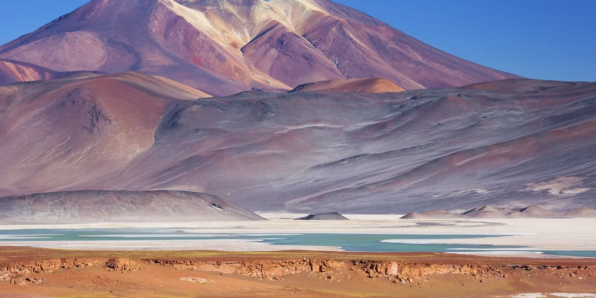 Salar de Talar et volcans, Désert d'Atacama, Chili