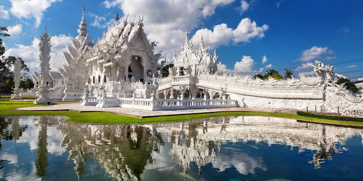 Le temple Wat Rong Khun, Chiang Rai, Triangle d'Or, Thaïlande