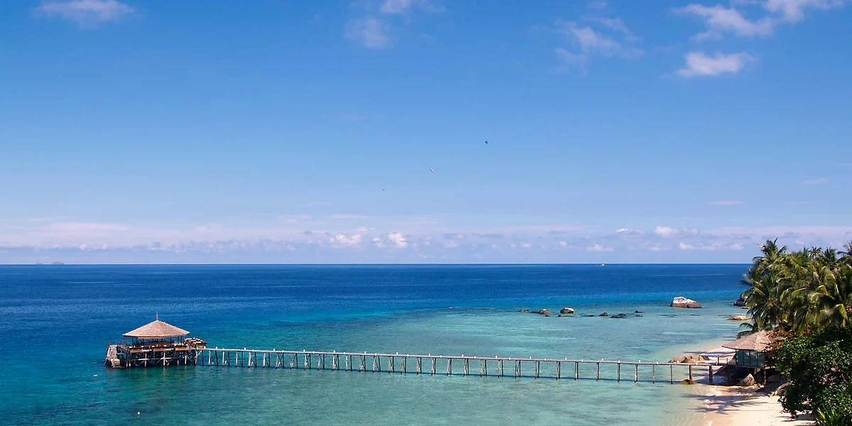 Vue d'ensemble, Japamala Resort, île de Tioman, Malaisie