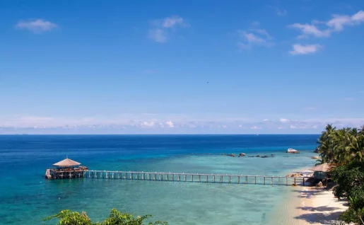 Vue d'ensemble, Japamala Resort, île de Tioman, Malaisie