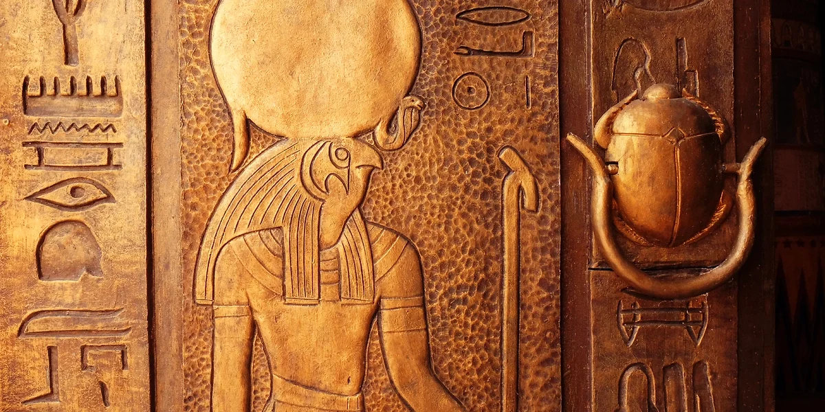 Détails Hiéroglyphe, Temple, Egypte