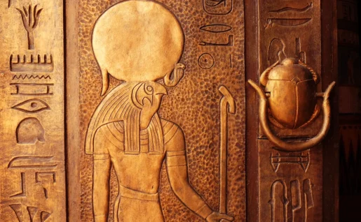 Détails Hiéroglyphe, Temple, Egypte