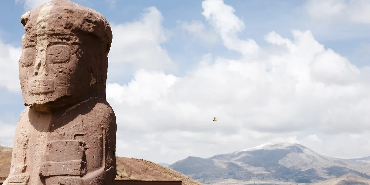 Monument, Ruines de Tiahuanaco, Tiwanaku, Bolivie