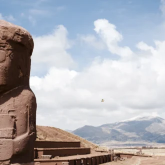 Monument, Ruines de Tiahuanaco, Tiwanaku, Bolivie