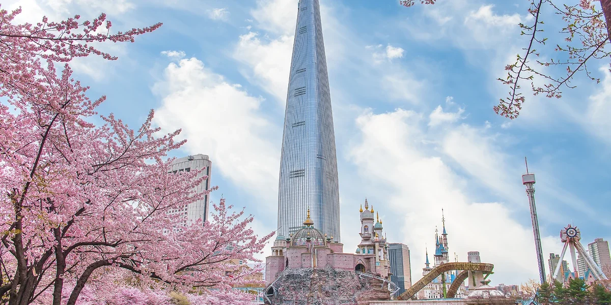 Lac Seokchon au printemps, Séoul, Corée du Sud