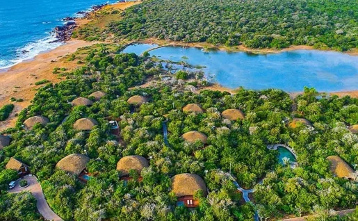 Vue d'ensemble, Uga Chena Huts, Yala, Sri Lanka