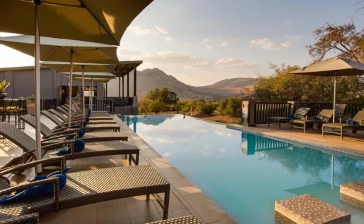 Piscine du Sheperd's Tree Game Lodge, Pilanesberg, Afrique du Sud