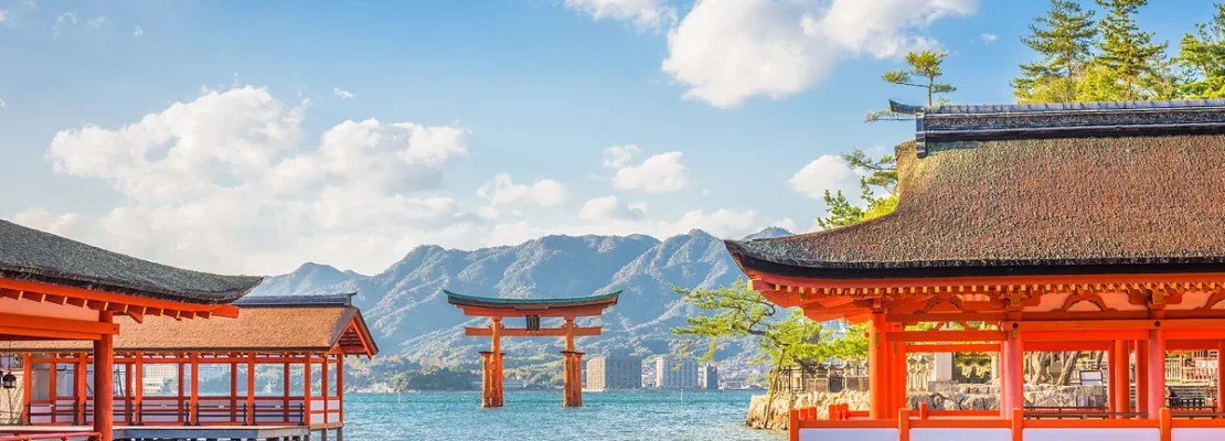 Temple Itsukushima, Miyajima, Hiroshima, Japon
