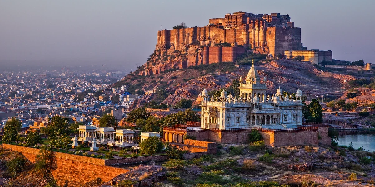 Fort de Mehrangarh et mausolée de Jaswant Thada, Jodhpur, Rajasthan, Inde