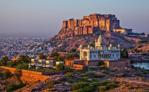 Fort de Mehrangarh et mausolée de Jaswant Thada, Jodhpur, Rajasthan, Inde