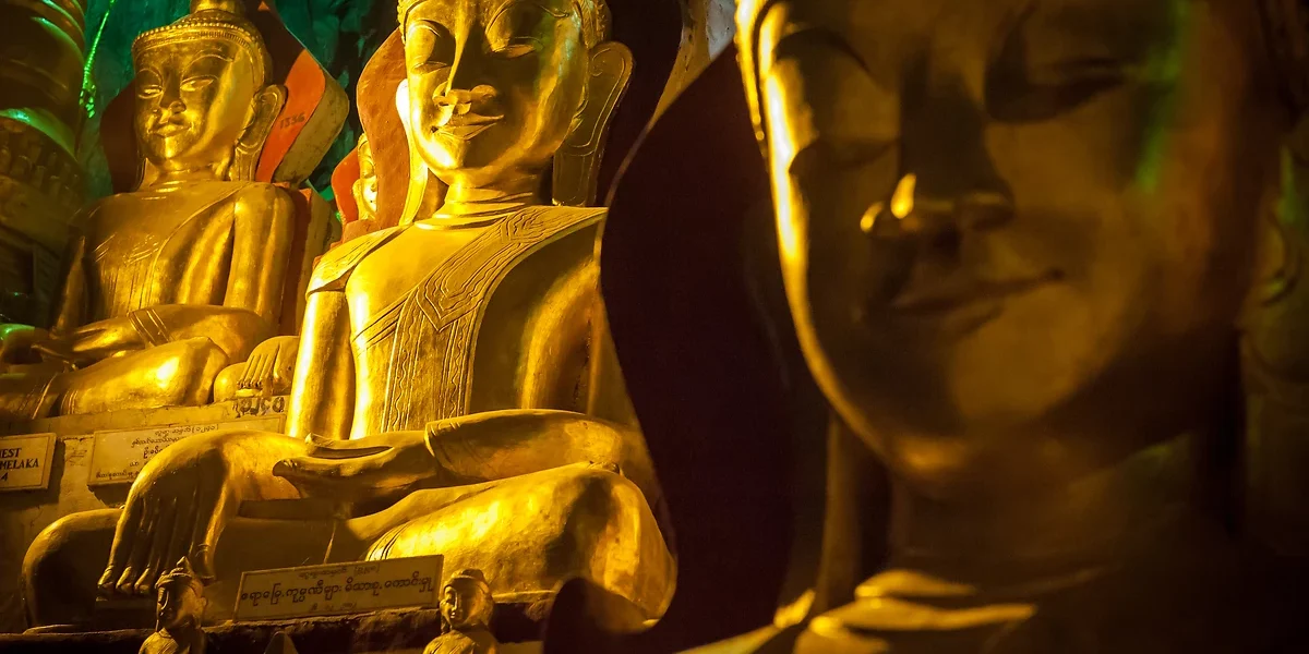 Statues de Bouddha, Grotte Pindaya, Myanmar