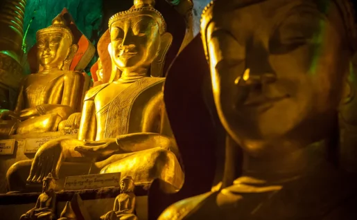Statues de Bouddha, Grotte Pindaya, Myanmar