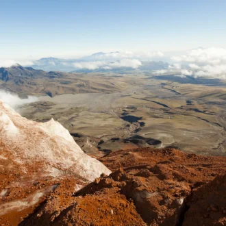 Au bord du glacier, Volcan Cotopaxi, Equateur
