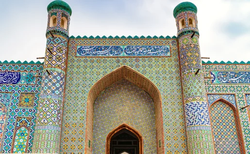 The portal of The Palace of Khudayar Khan, Kokand, Ouzbékistan