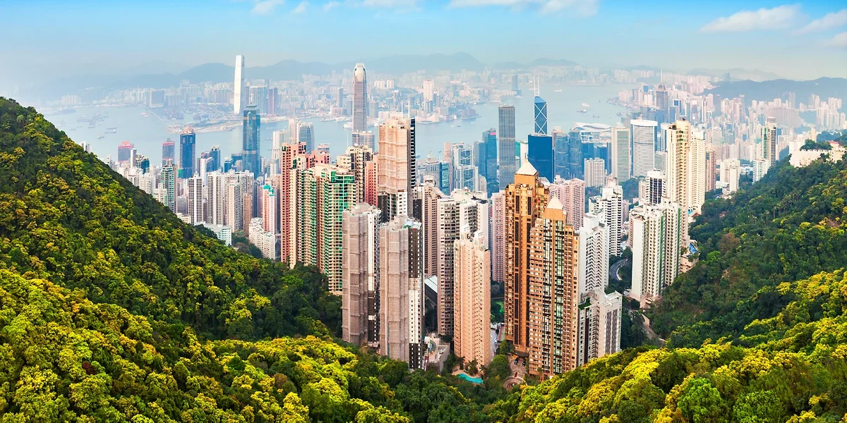 Skyline de Hong Kong depuis Victoria Peak, Chine