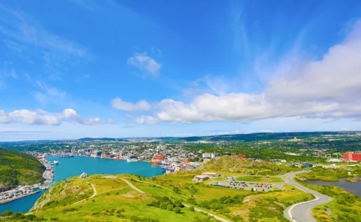 Vue panoramique sur le port de Saint-John's, Terre-Neuve, Canada