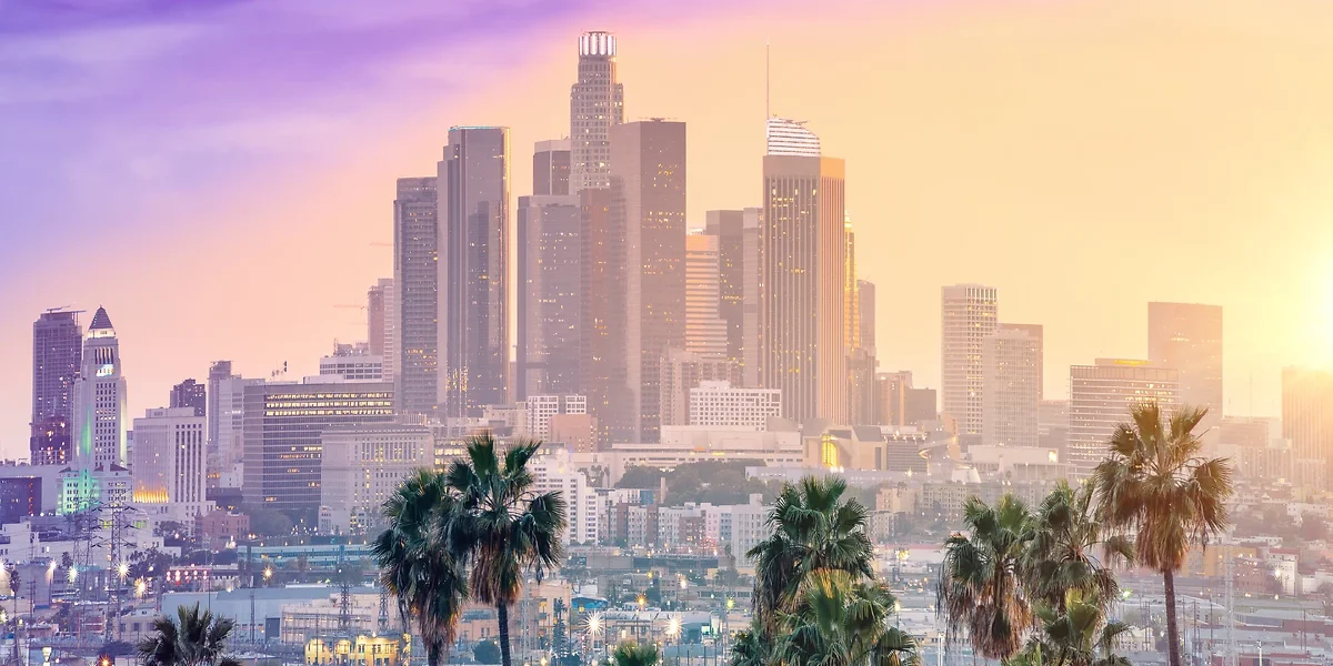 Coucher de Soleil, Los Angeles, Californie, Etats-Unis