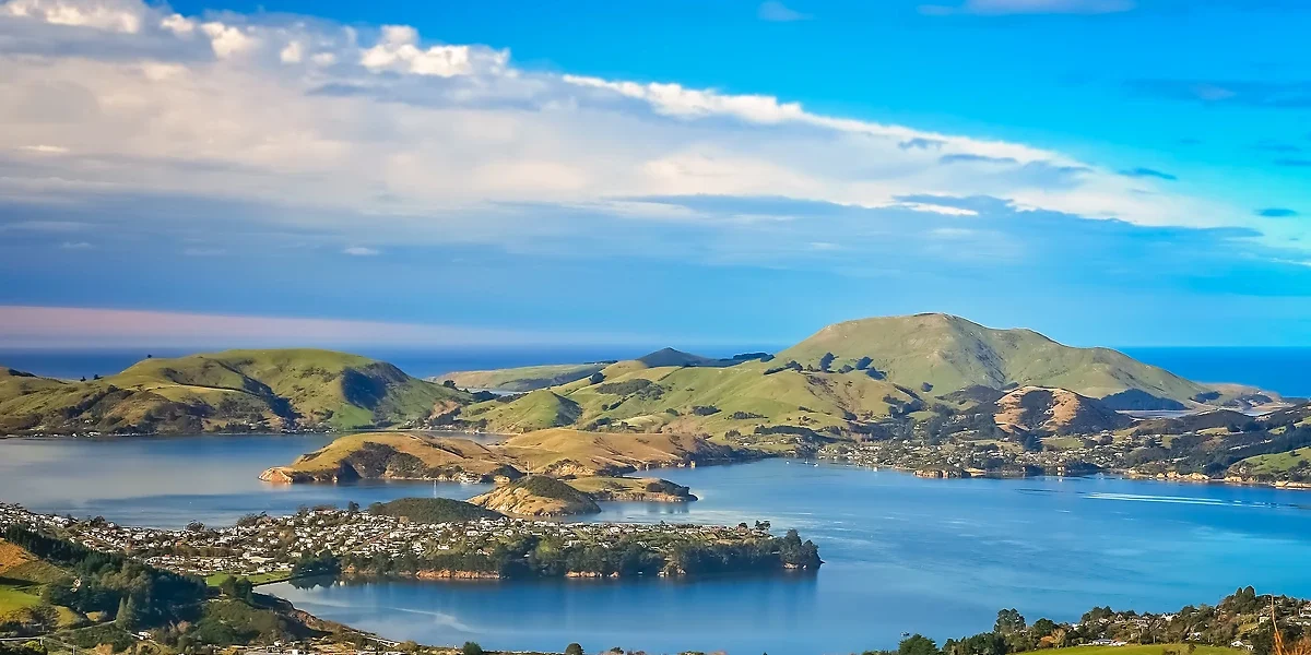 Vue aérienne, Dunedin, Nouvelle-Zélande